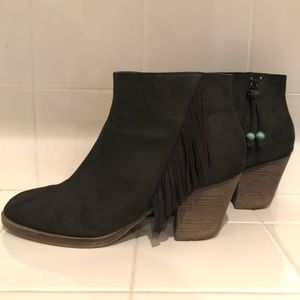Ariat Western Inspired Fringe Heeled Ankle Booties